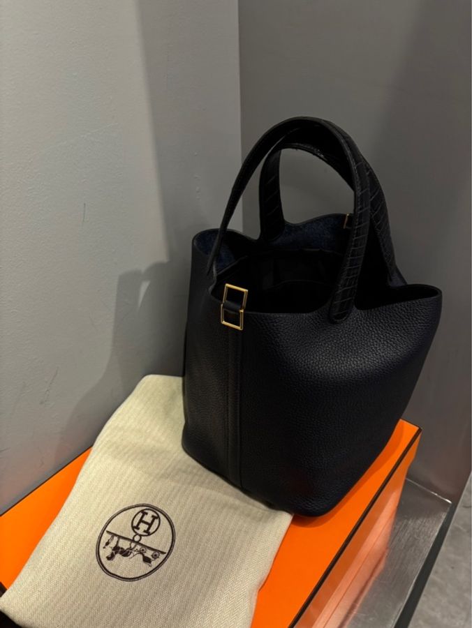 Hermes Touch Picotin Lock 22 短吻鱷魚提把 |Classic Trend CT精品|台北東區實體-0
