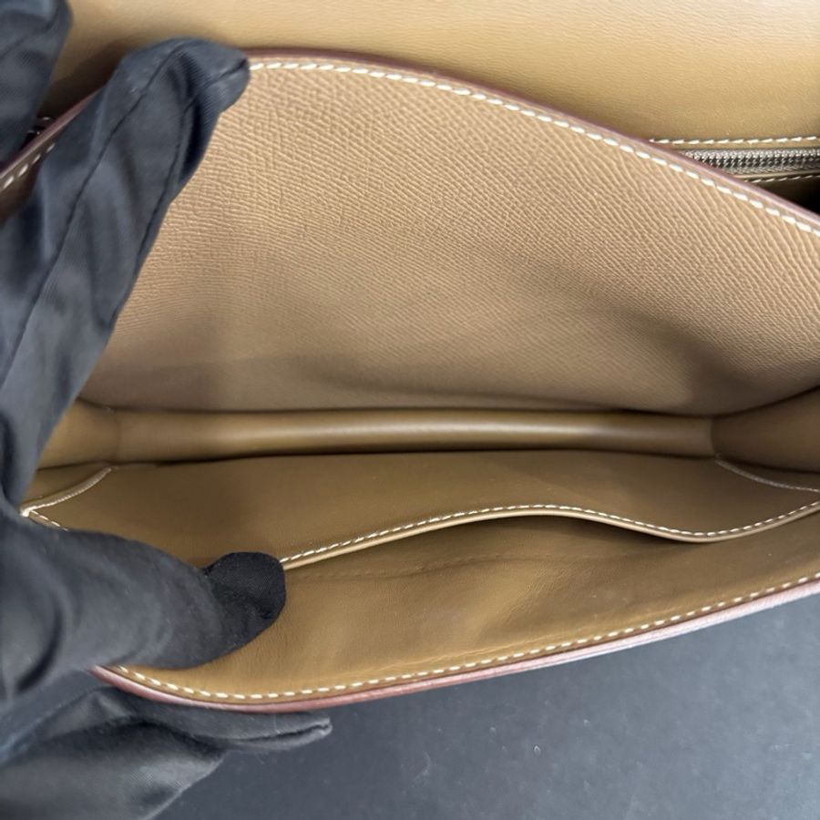 Hermes/愛馬仕 Constance/康康 斜背包大象灰 銀扣 Epsom皮24cm-7