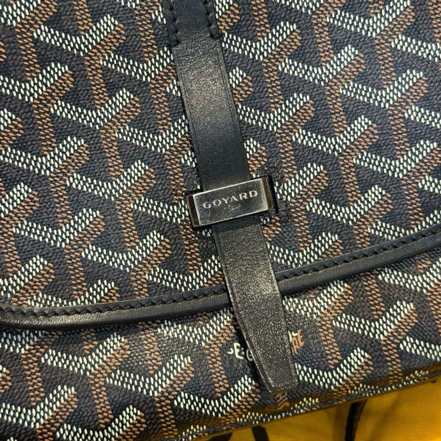 Goyard戈雅Belvedere黑花郵差包小號 馬鞍包斜背包 底長21cm-7