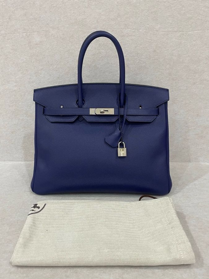 Hermes birkin35 M3墨水藍銀扣 epsom皮-2