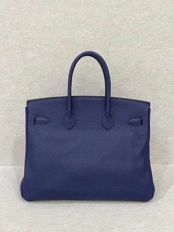 Hermes birkin35 M3墨水藍銀扣 epsom皮-6