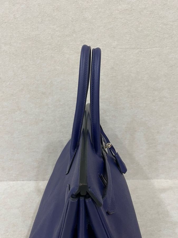 Hermes birkin35 M3墨水藍銀扣 epsom皮-8