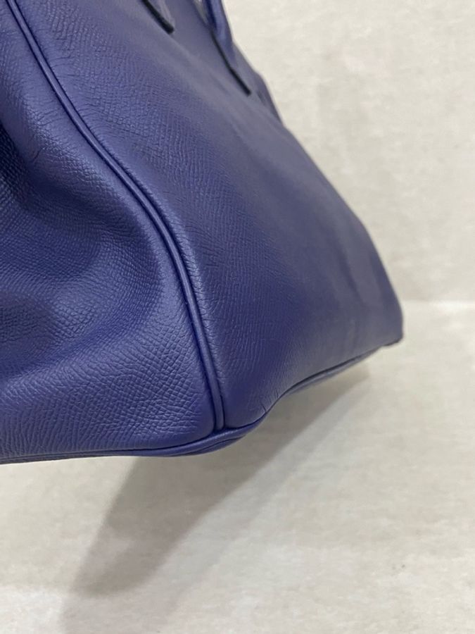 Hermes birkin35 M3墨水藍銀扣 epsom皮-15