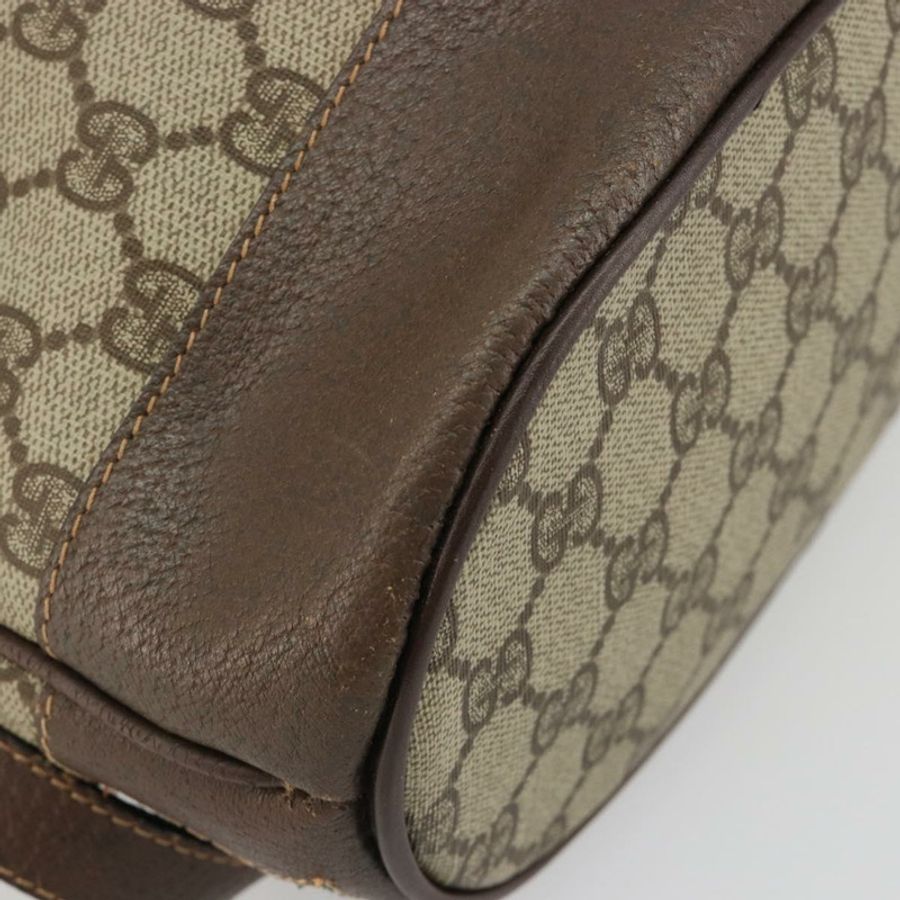 【日本直送】GUCCI GG Supreme Web Sherry Line 手提包 PVC 米色 金色 001 58 6354 正品 189545A-16