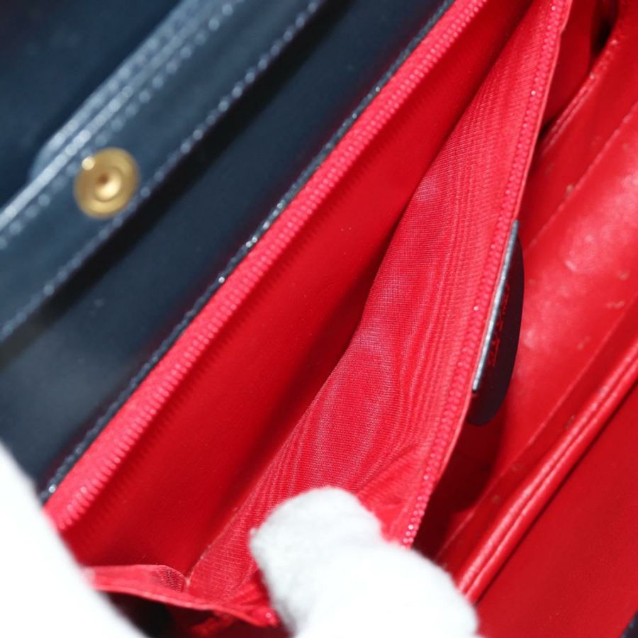 【日本直送】GUCCI 鏈條單肩包 皮革 海軍藍 金色 004 406 0473 正品 ep15047V-28