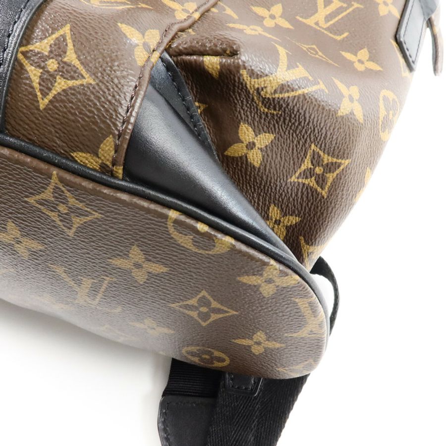LOUIS VUITTON Monogram Macassar Christopher MM銀扣背包-11