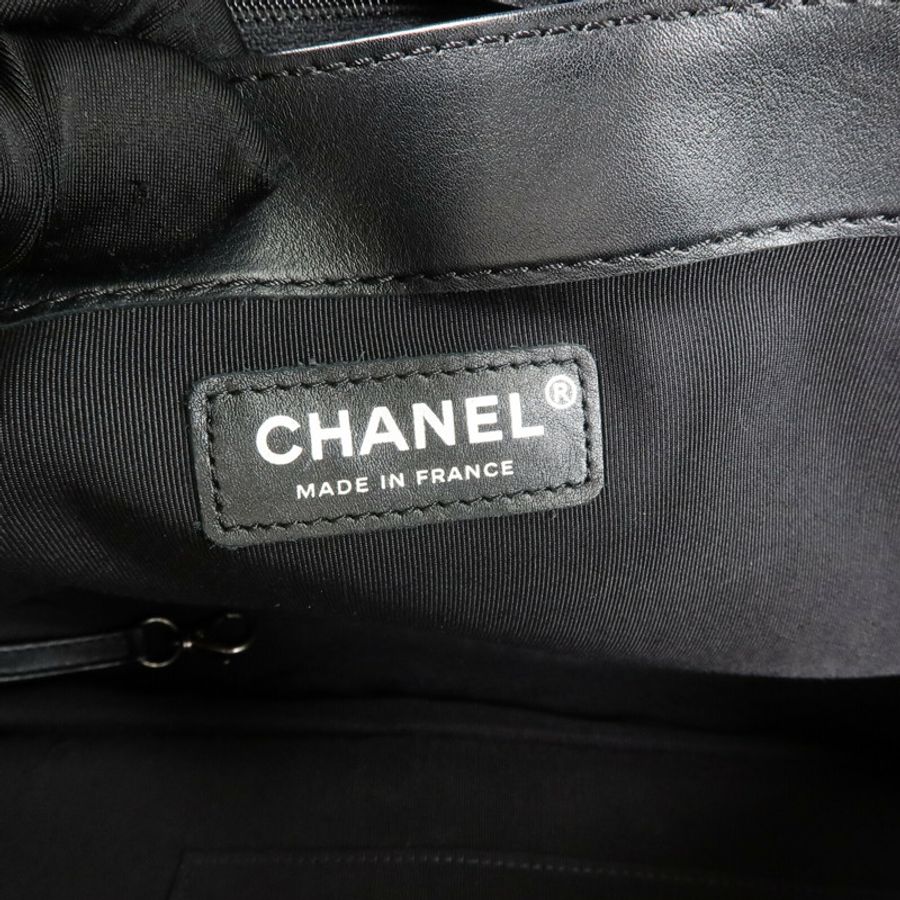 CHANEL 漆皮皮革Reverso Boy XL鏈帶手挽肩背兩用袋-5