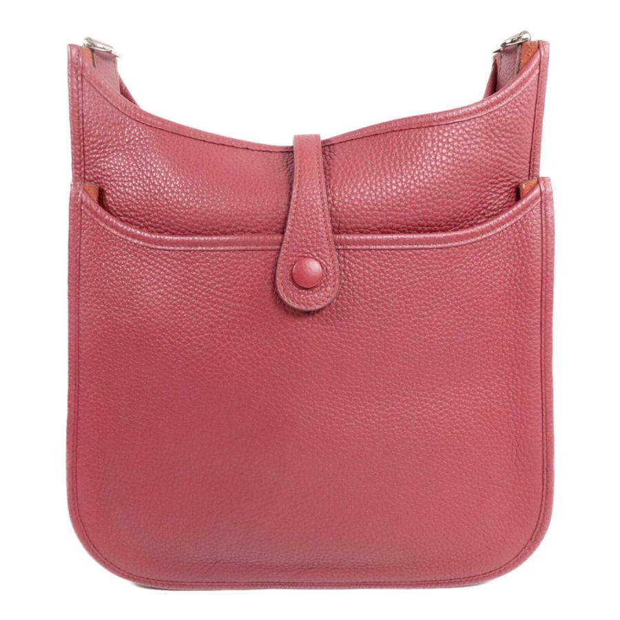 HERMES Clemence皮革Evelyne PM肩背袋Rubis-1