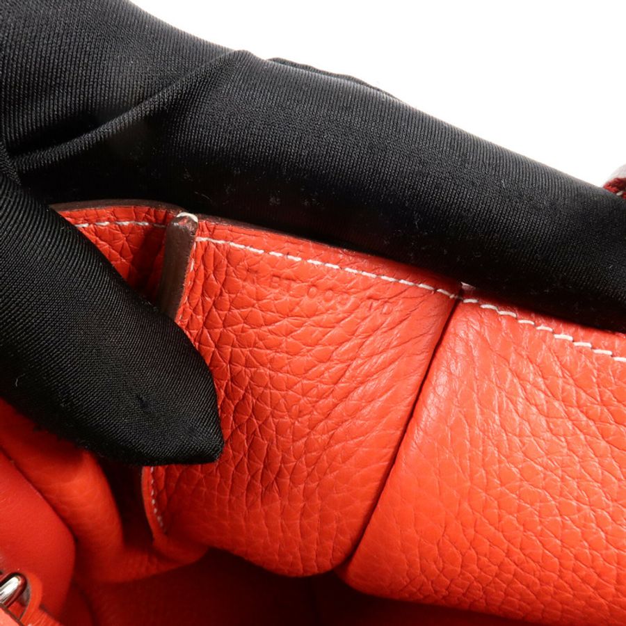 HERMES Clemence皮革Halzan 31手挽肩背兩用袋Rouge Casaque-7