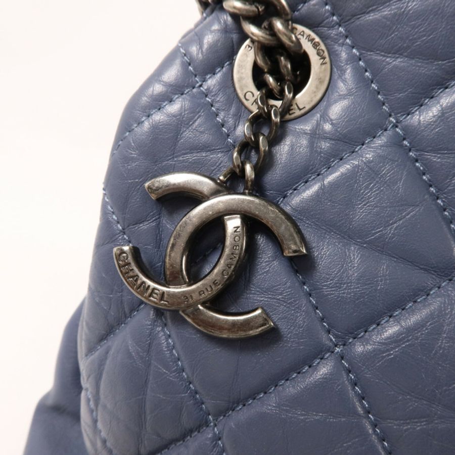 CHANEL 牛皮皮革Chain Shoulder Bag手挽肩背兩用袋-10