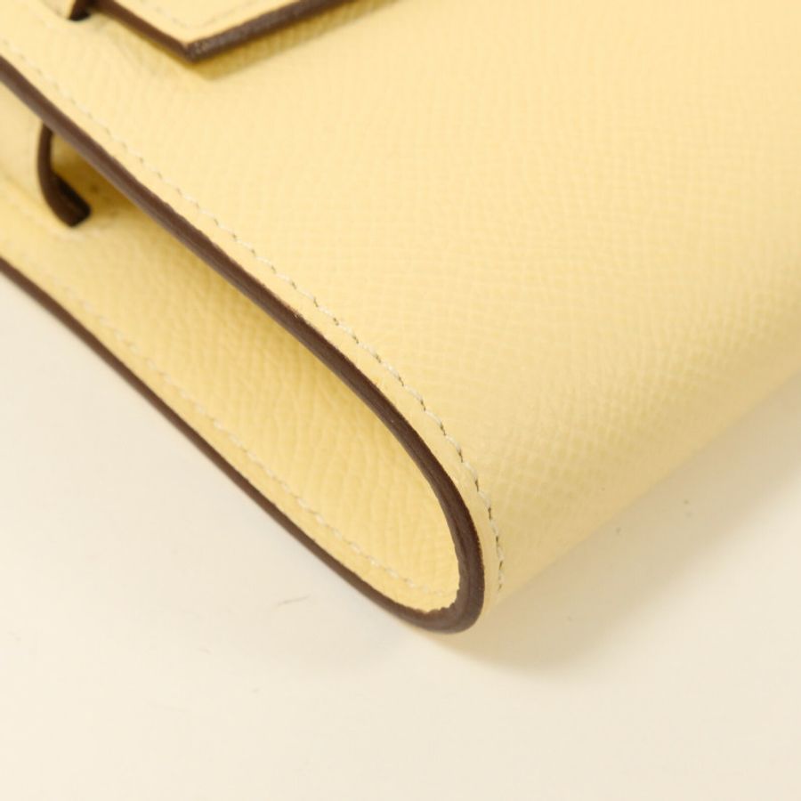 HERMES Epsom皮革Kelly To Go肩背袋Nata/Jaune Poussin-11