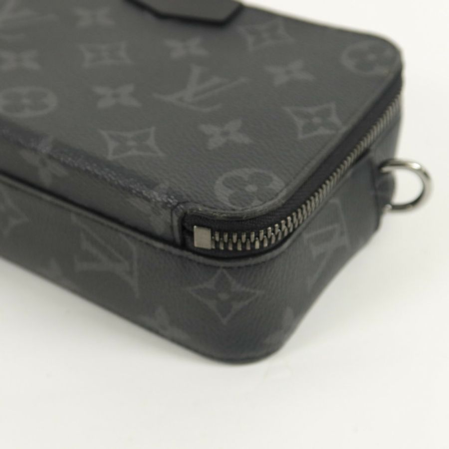 LOUIS VUITTON Monogram Eclipse Alpha肩背袋-10