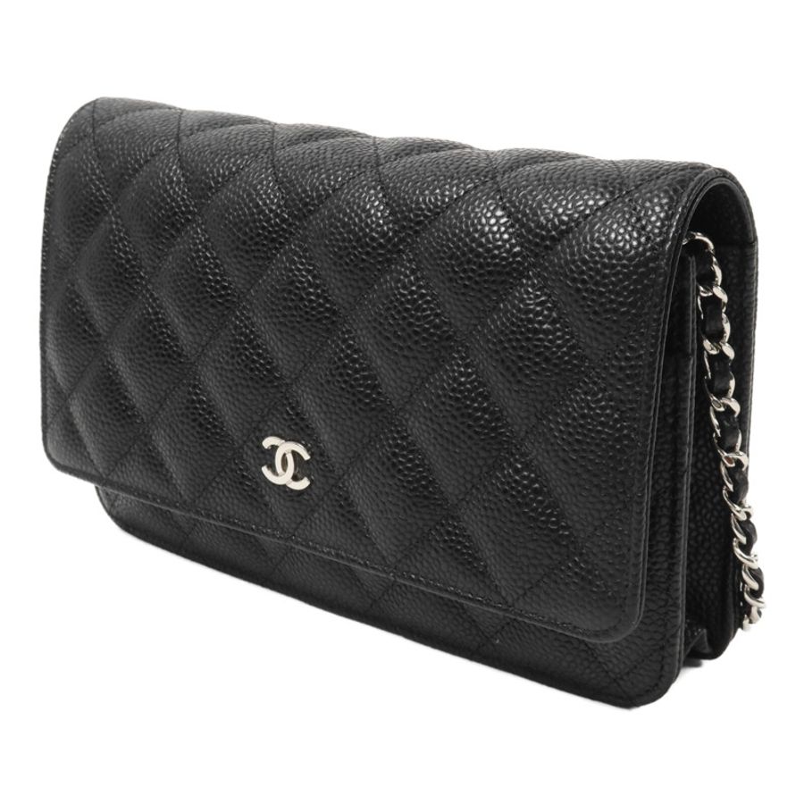 CHANEL 牛皮皮革WOC Wallet On Chain鏈帶肩背袋-2