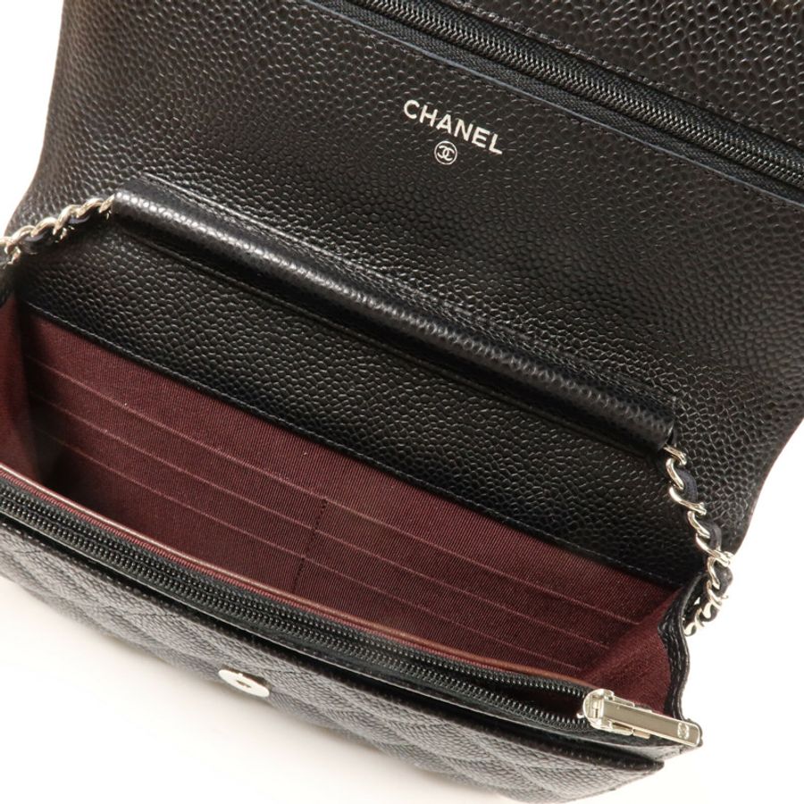 CHANEL 牛皮皮革WOC Wallet On Chain鏈帶肩背袋-4
