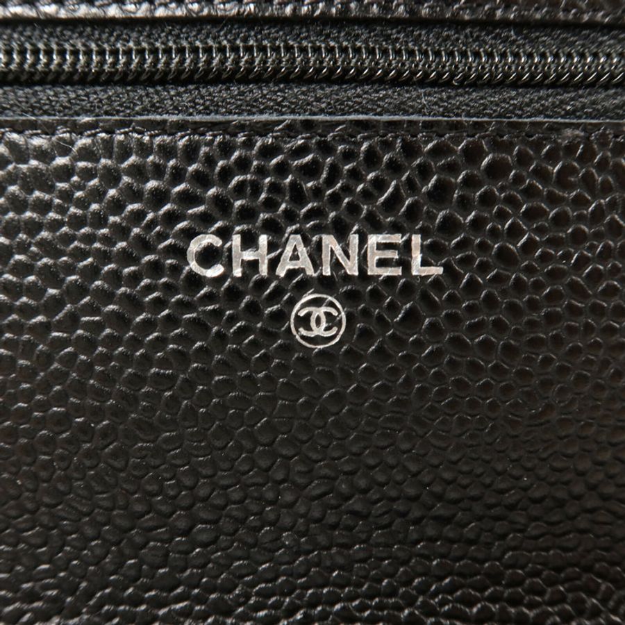 CHANEL 牛皮皮革WOC Wallet On Chain鏈帶肩背袋-5
