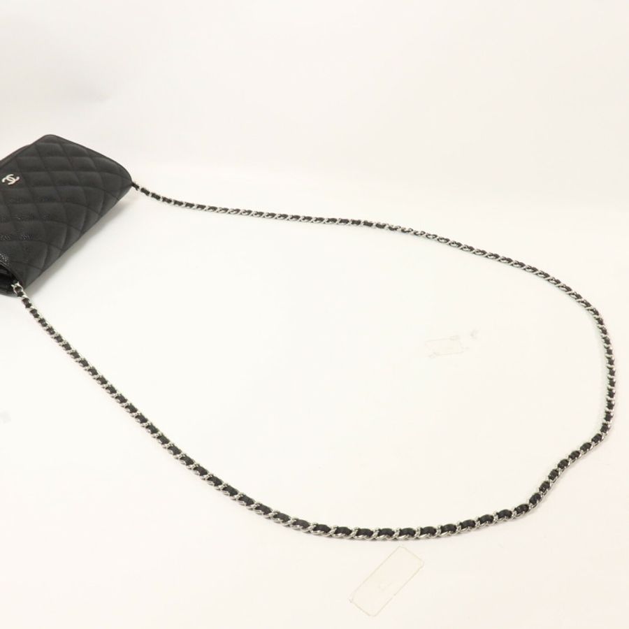 CHANEL 牛皮皮革WOC Wallet On Chain鏈帶肩背袋-8