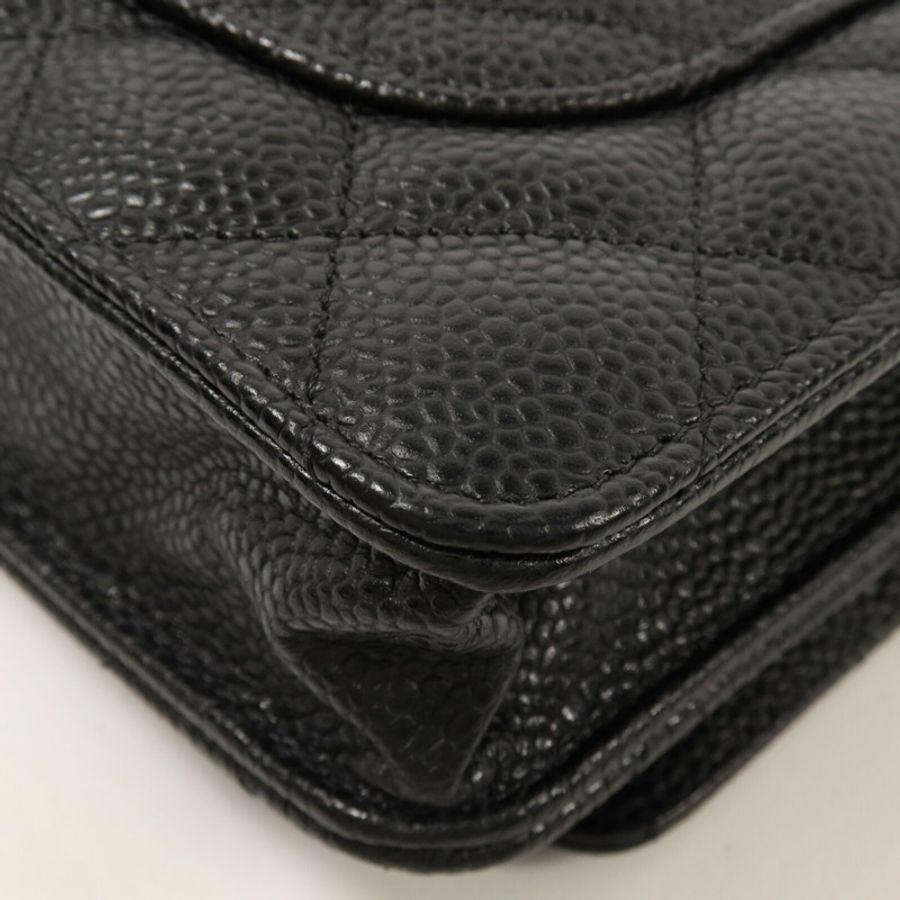 CHANEL 牛皮皮革WOC Wallet On Chain鏈帶肩背袋-16
