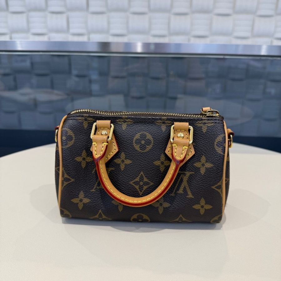 98新 LV路易威登23年聖誕限定nano speedy,聖誕限定圖案超可愛,已絕版,粉色內襯-3