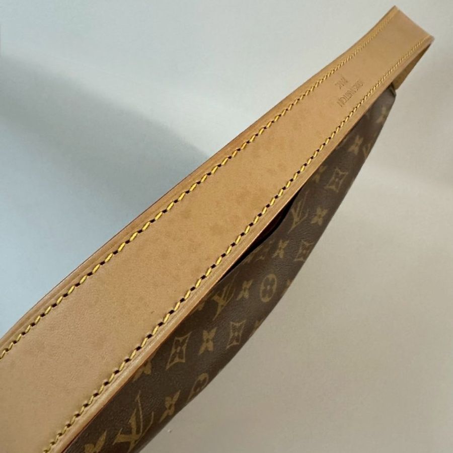 LV Slouchy PM 棕色 老花 拉鍊 肩背包 托特包 手提包 M11952-11