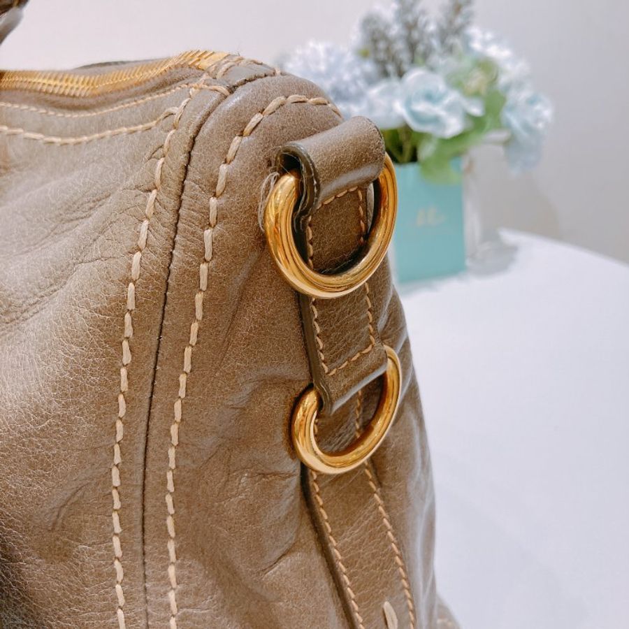 TW4916 Prada 普拉達 皮革手袋 Vitello Shine Leather Vintage Top Handbag Argilla x GHW-11