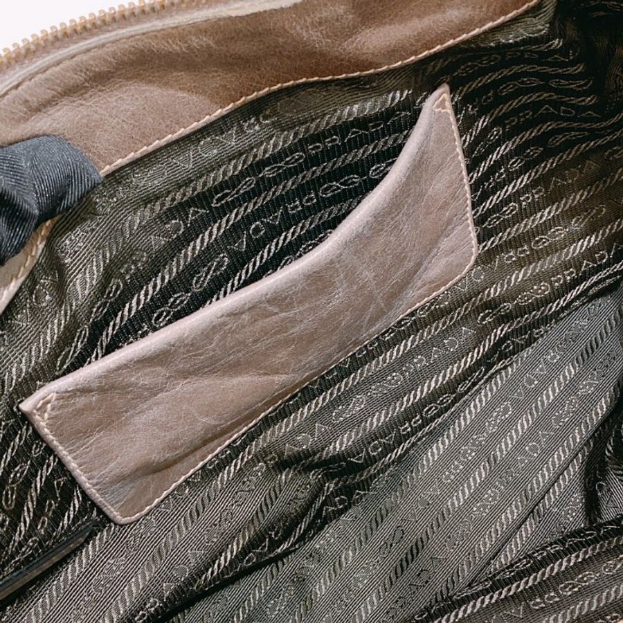 TW4916 Prada 普拉達 皮革手袋 Vitello Shine Leather Vintage Top Handbag Argilla x GHW-14