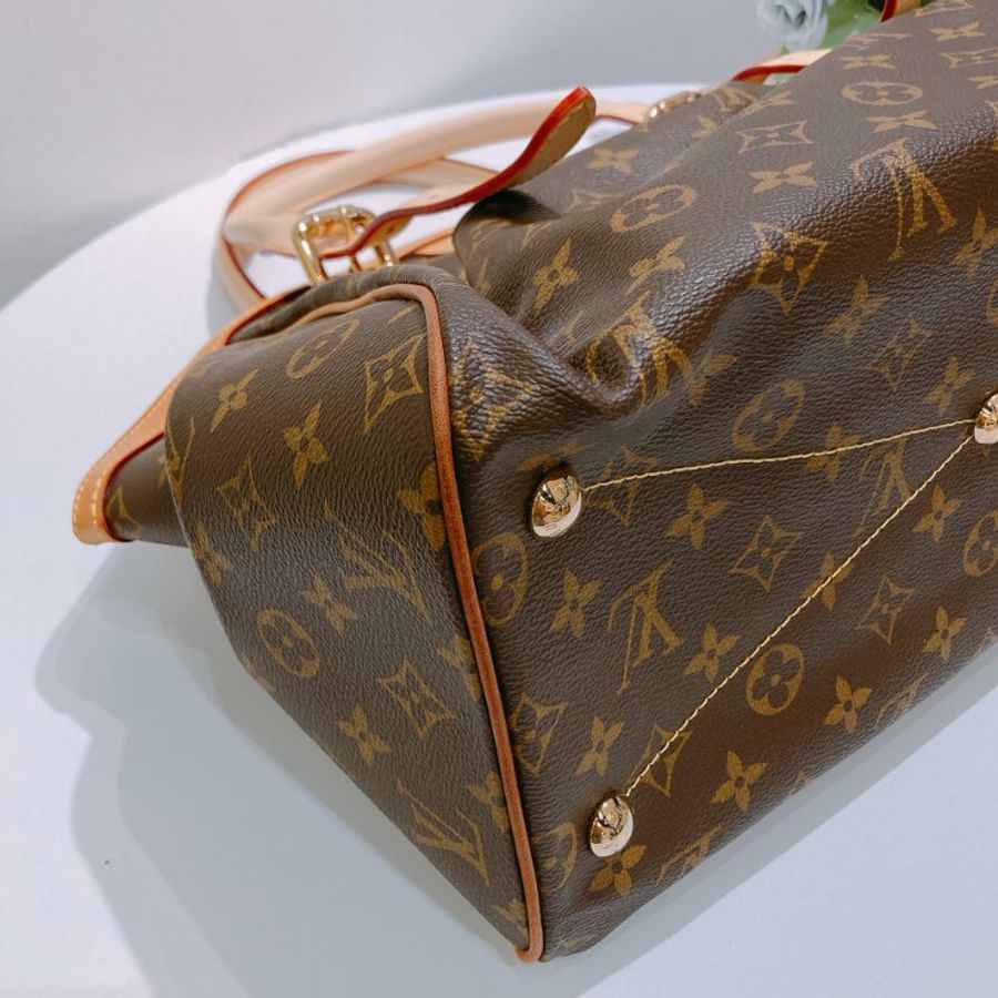 TW4917  Louis Vuitton 路易威登 托特單肩包 可調節長度Tivoli GM Monogram Canvas Brown x GHW-7