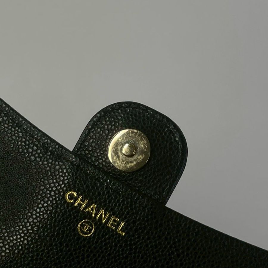 CHANEL荔枝牛皮二合一WOC手機包 芯片款-8