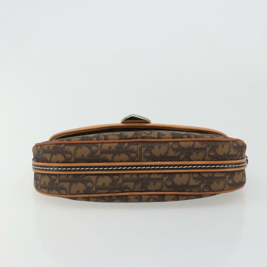 【日本直送】Christian Dior Trotter帆布浪漫鏈條包 PVC棕色銀色 正品 189117SM-4