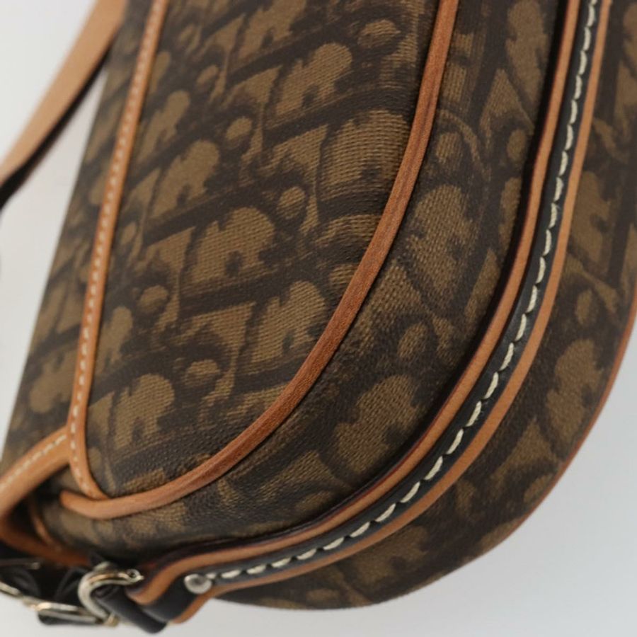 【日本直送】Christian Dior Trotter帆布浪漫鏈條包 PVC棕色銀色 正品 189117SM-15