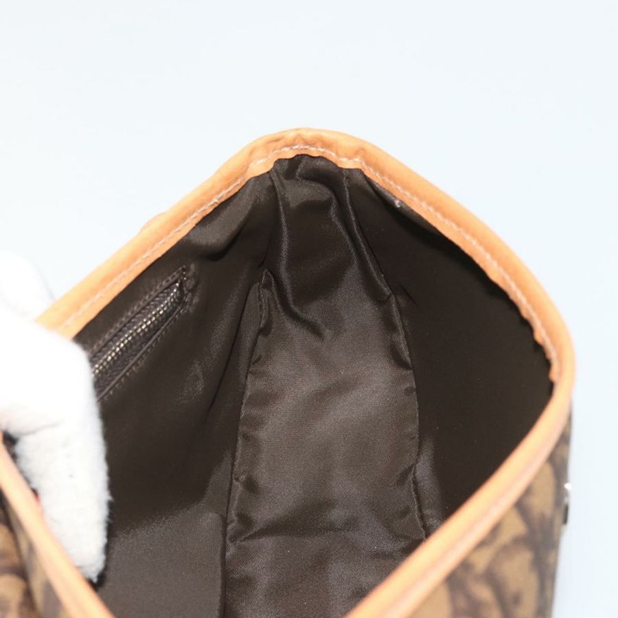 【日本直送】Christian Dior Trotter帆布浪漫鏈條包 PVC棕色銀色 正品 189117SM-19
