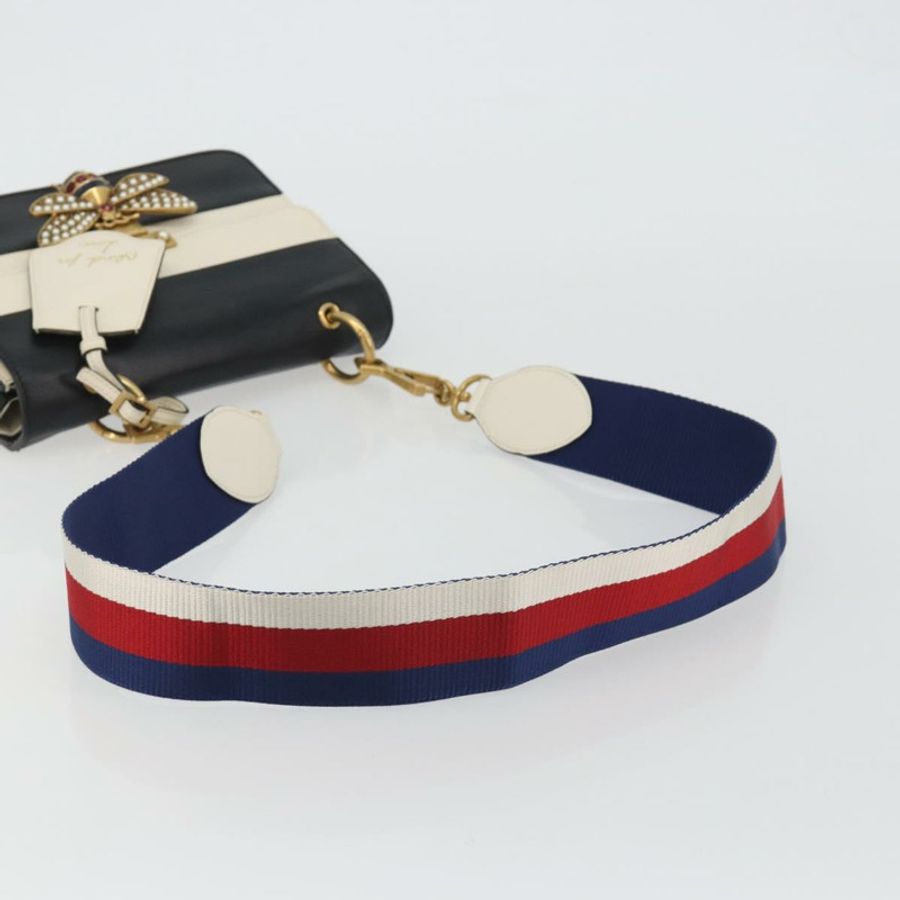 【日本直送】GUCCI Queen Margaret Bee 皮革手袋 黑色金色 476542 正品 bs35819V-6