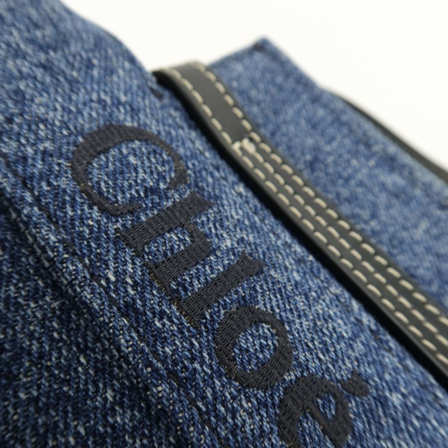 Chloe 牛仔布Woody Tote Mini手挽肩背兩用袋-5