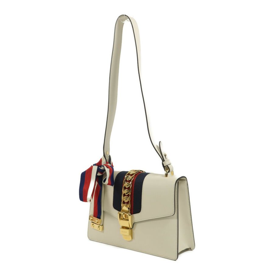 GUCCI 牛皮皮革Sylvie肩背袋-2