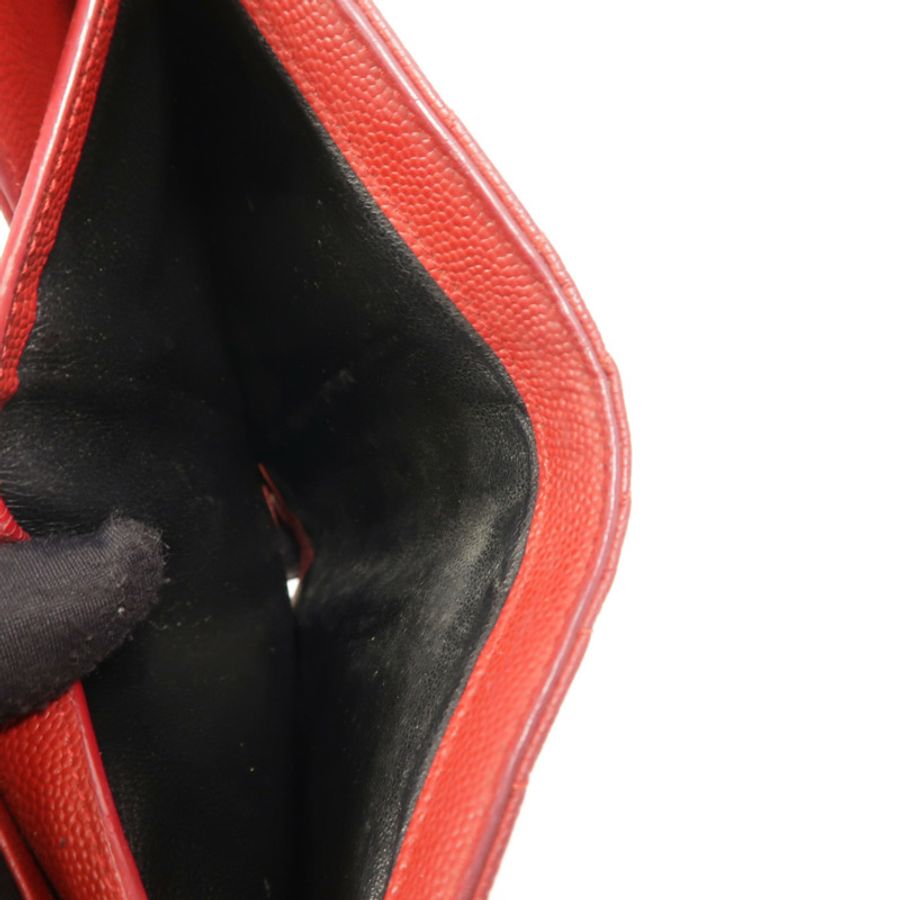 SAINT LAURENT 羊皮皮革Cassandre Compact Tri Fold錢包-8