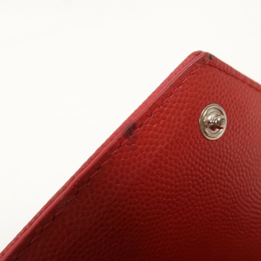 SAINT LAURENT 羊皮皮革Cassandre Compact Tri Fold錢包-17