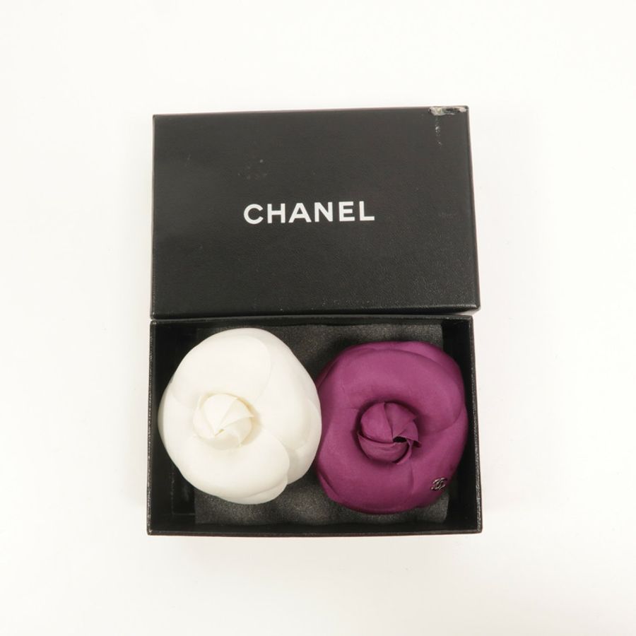CHANEL Organza Camelia Brooch Set胸針-5