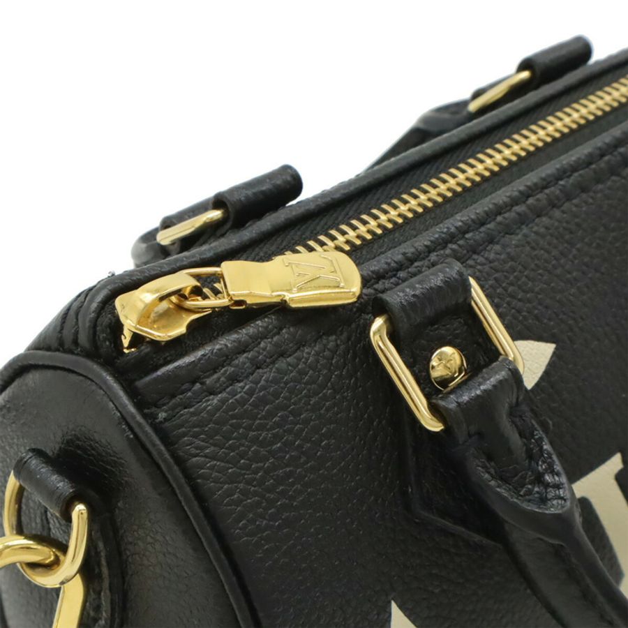 路易威登 (LOUIS VUITTON) Monogram Empreinte Nano Speedy 手提包/單肩包 雙色黑 M81456-5