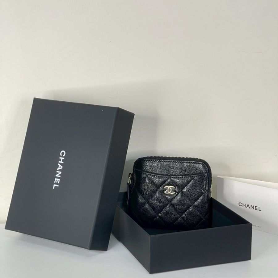 CHANEL COCO 吐司零錢包 淡金 芯片款-0