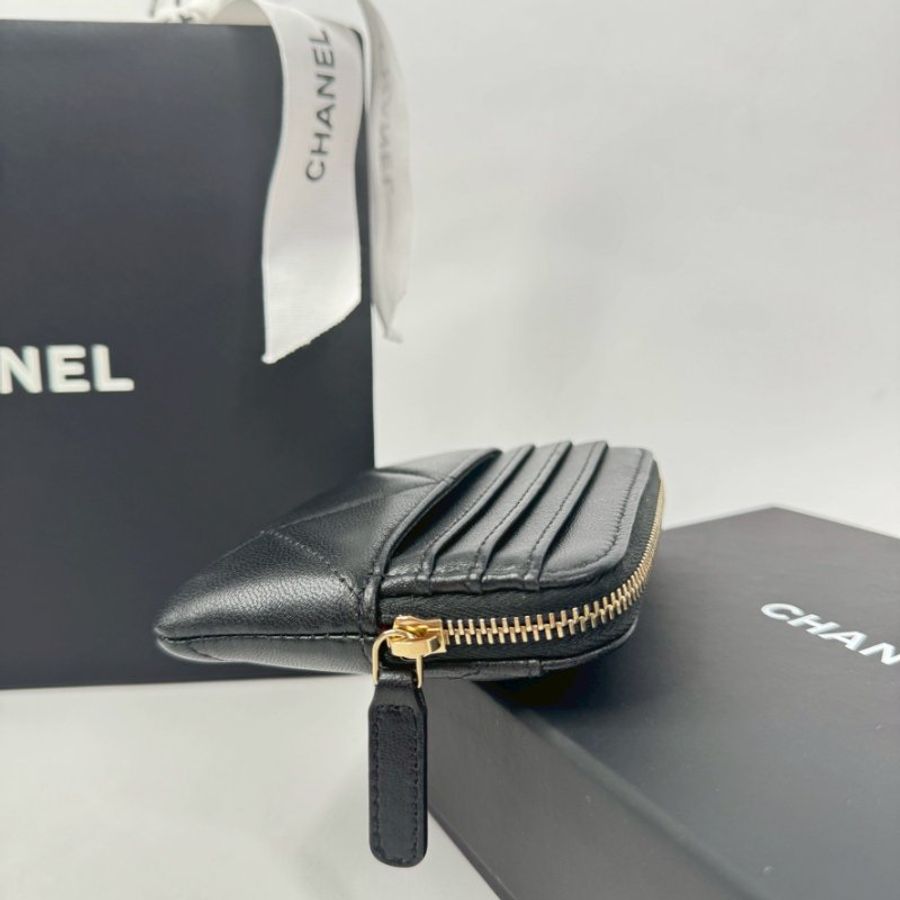 CHANEL 19 吐司拉鍊零錢包 芯片款-6