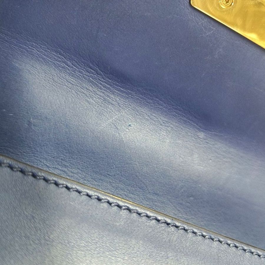 GUCCI Padlock 小號 深藍色牛皮鉚釘單肩包斜挎包-7