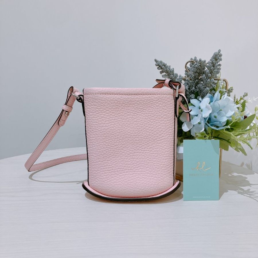 TK2092 Delvaux 德爾沃迷你兩用包包 Pin Mini Bucket Bag Pink x PHW Calfskin-1