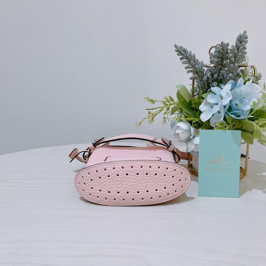 TK2092 Delvaux 德爾沃迷你兩用包包 Pin Mini Bucket Bag Pink x PHW Calfskin-2