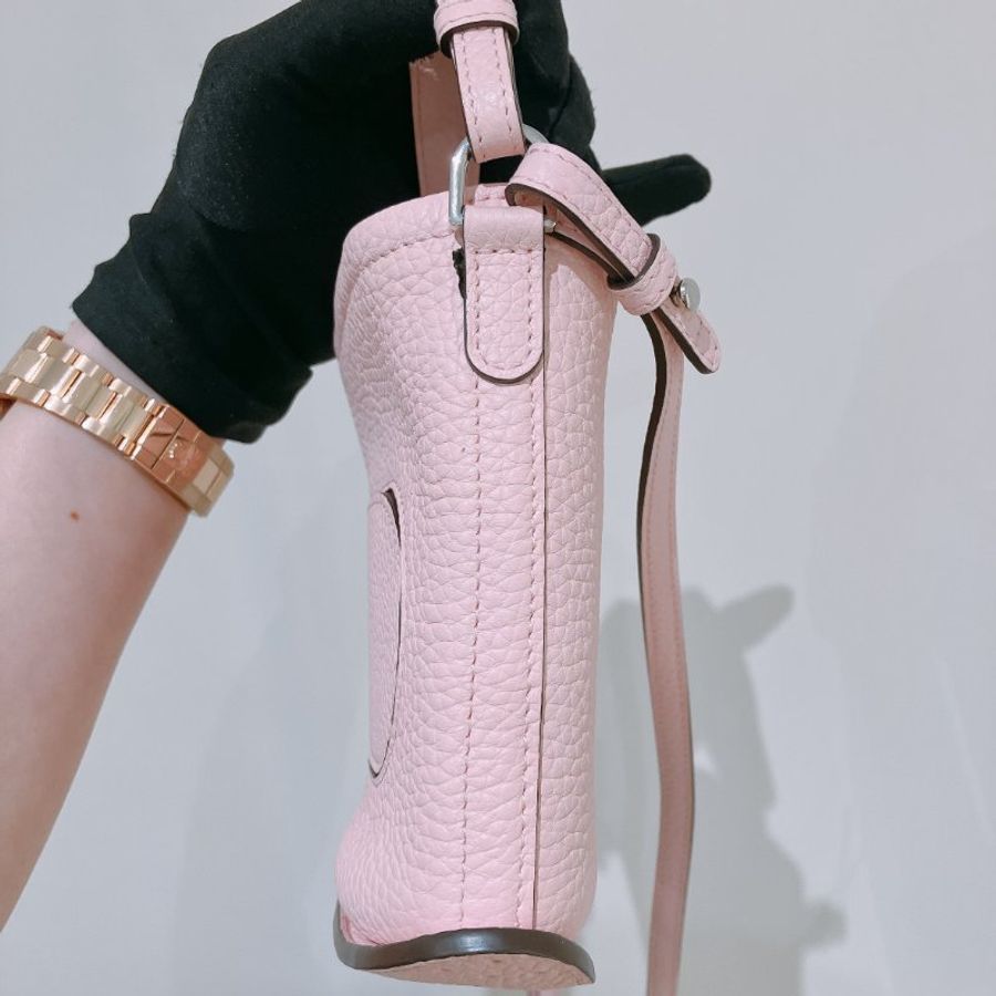 TK2092 Delvaux 德爾沃迷你兩用包包 Pin Mini Bucket Bag Pink x PHW Calfskin-3
