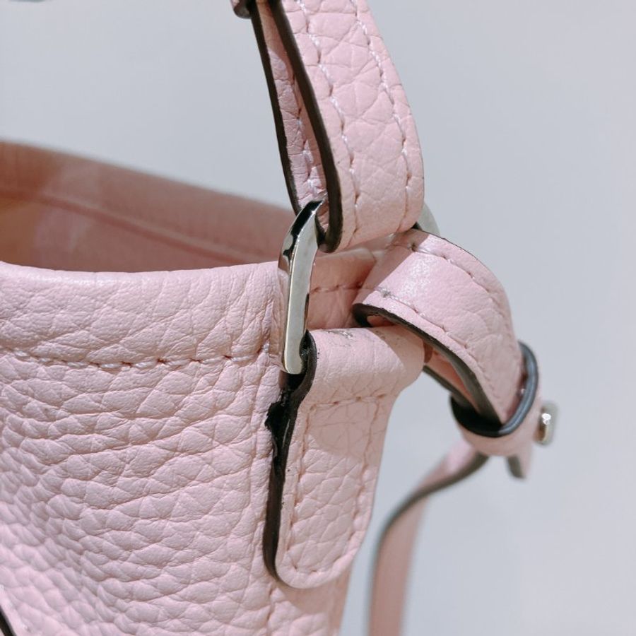 TK2092 Delvaux 德爾沃迷你兩用包包 Pin Mini Bucket Bag Pink x PHW Calfskin-16
