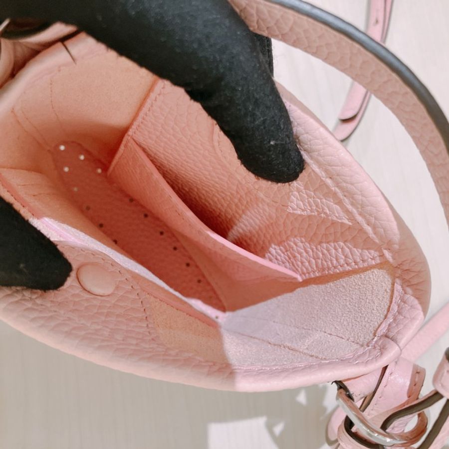 TK2092 Delvaux 德爾沃迷你兩用包包 Pin Mini Bucket Bag Pink x PHW Calfskin-19