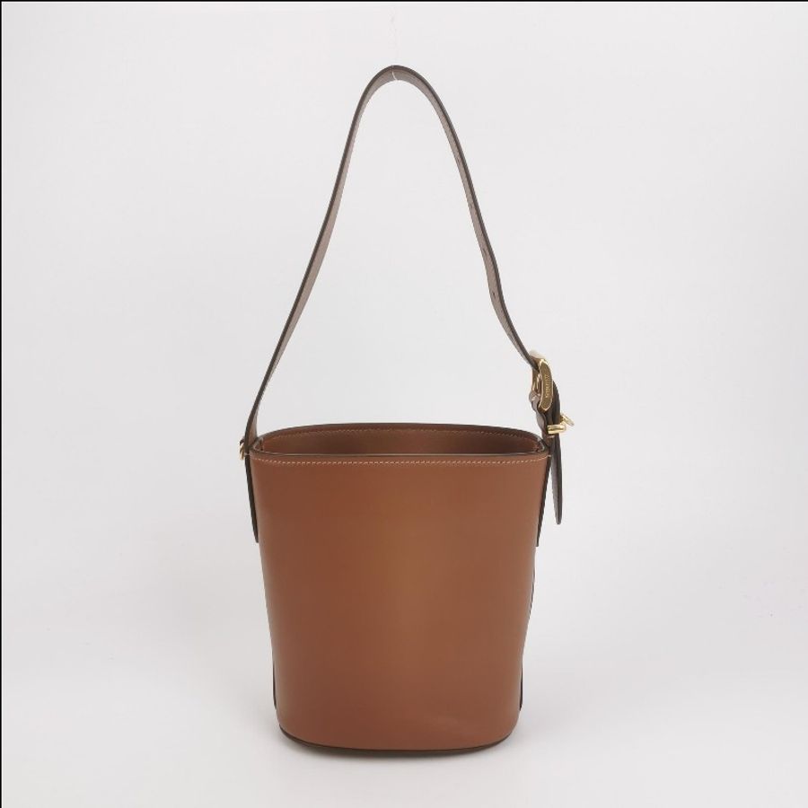 Miu Miu 牛皮棕色字母Logo水桶包-2