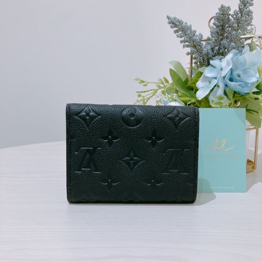 TK2093 Louis Vuitton 路易威登信封形三摺銀包 Victorine Wallet Monogram Empreinte Leather Black x GHW-1
