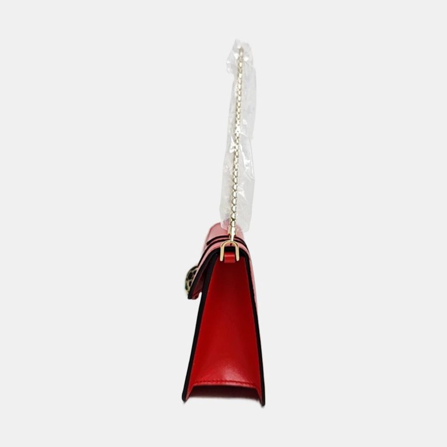 全套 BVLGARI SERPENTI FOREVER 迷你紅色牛皮蛇頭包-1