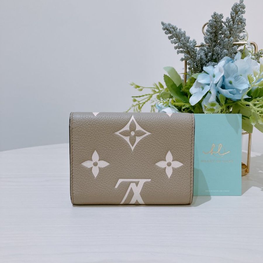 TK2094 Louis Vuitton 路易威登信封形三摺銀包 Victorine Wallet Monogram Empreinte Leather Dove / Cream x GHW #NFC-1