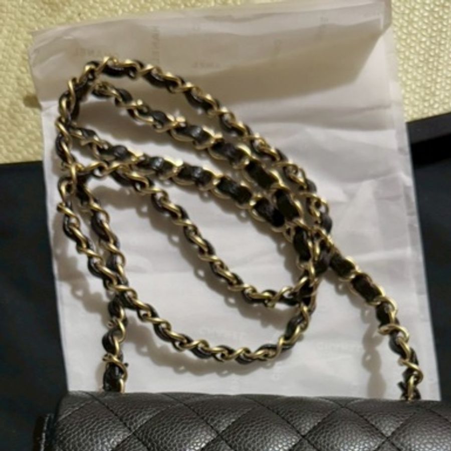 香奈兒 Chanel 絕版牛皮荔枝方胖 20開-10